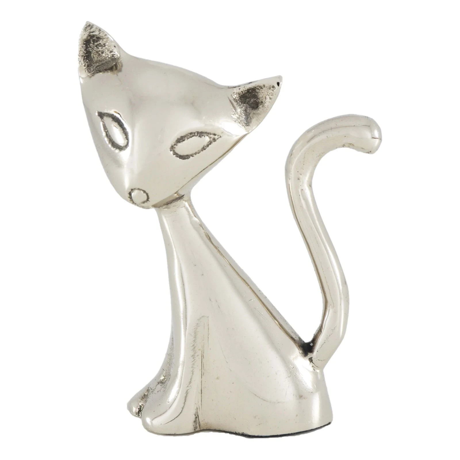 Vibhsa silver-finish cat ring holder